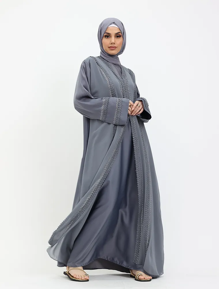 Grey Noora Abaya